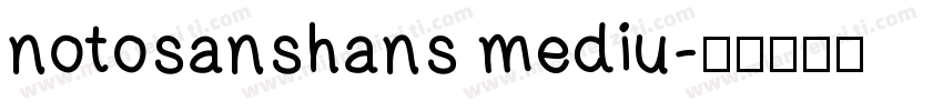 notosanshans mediu字体转换